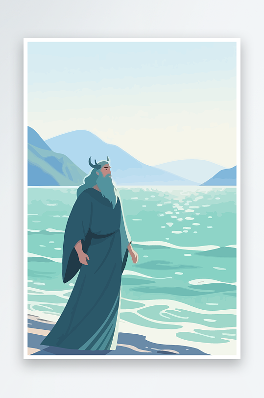 西方神话人物插画元素-众图网