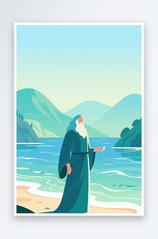 西方神话人物插画元素-众图网