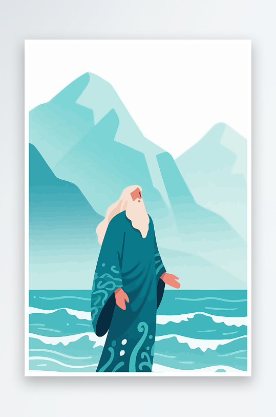 西方神话人物插画元素-众图网