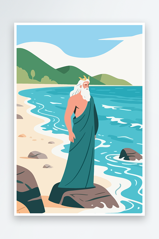 西方神话人物插画元素-众图网