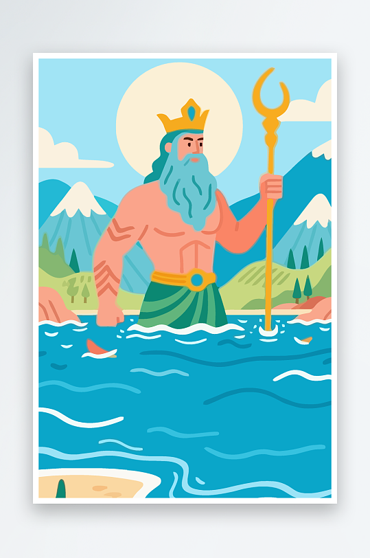 西方神话人物插画元素-众图网