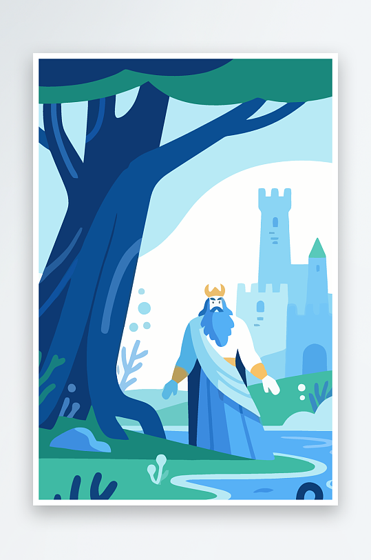 西方神话人物插画-众图网