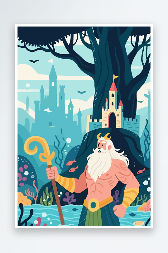 西方神话人物插画-众图网