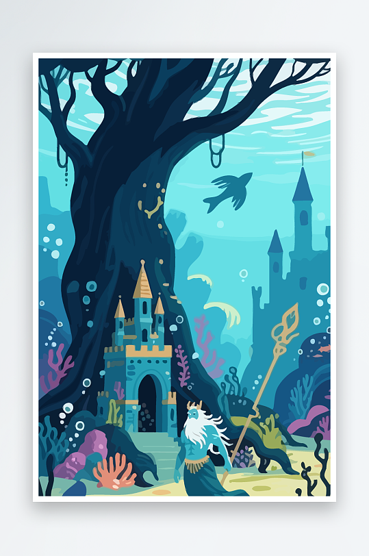 西方神话人物插画-众图网