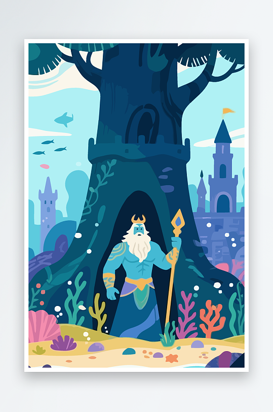 西方神话人物插画-众图网