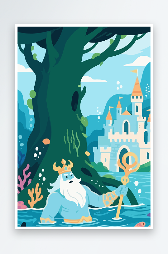 西方神话人物插画-众图网