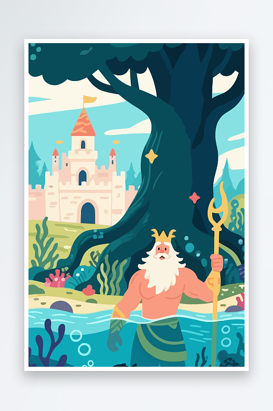 西方神话人物插画-众图网