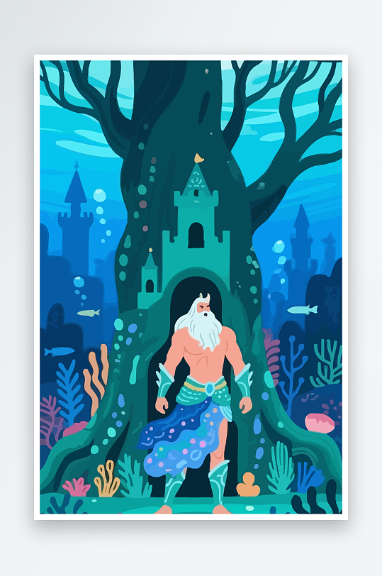 西方神话人物插画-众图网