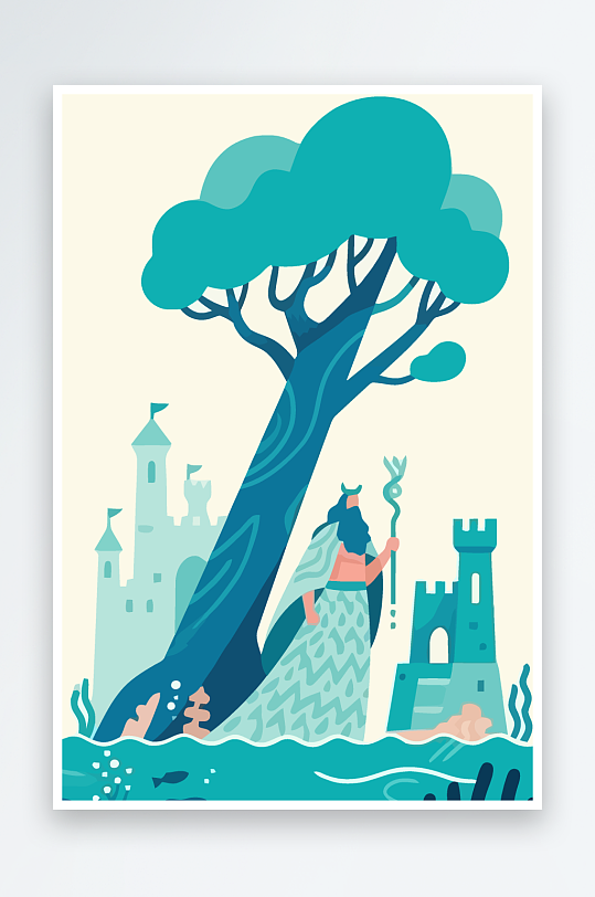 西方神话人物插画-众图网