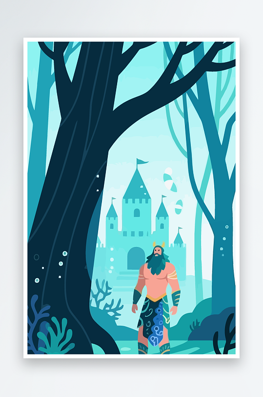 西方神话人物插画-众图网