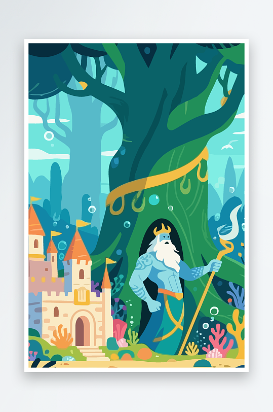 西方神话人物插画-众图网