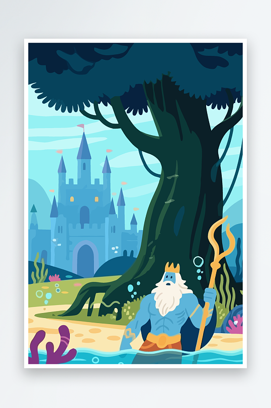 西方神话人物插画元素-众图网