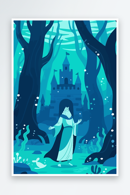 西方神话人物插画元素-众图网