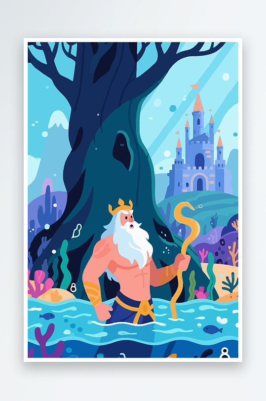 西方神话人物插画元素-众图网