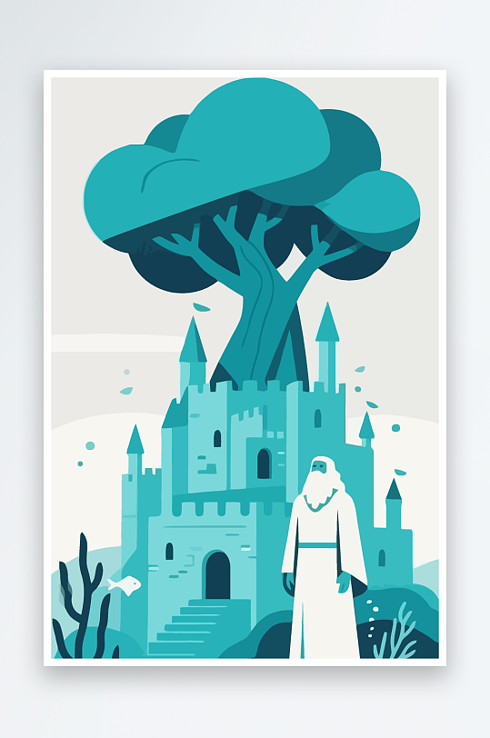 西方神话人物插画元素-众图网