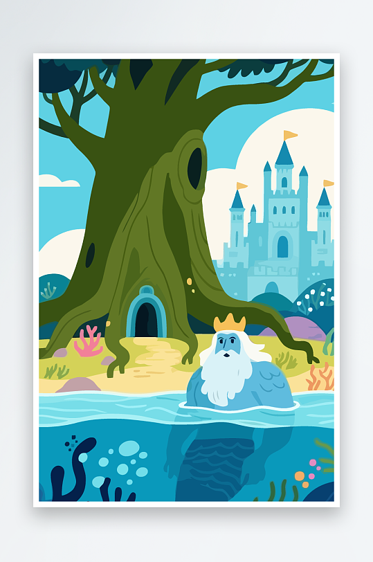 西方神话人物插画元素-众图网