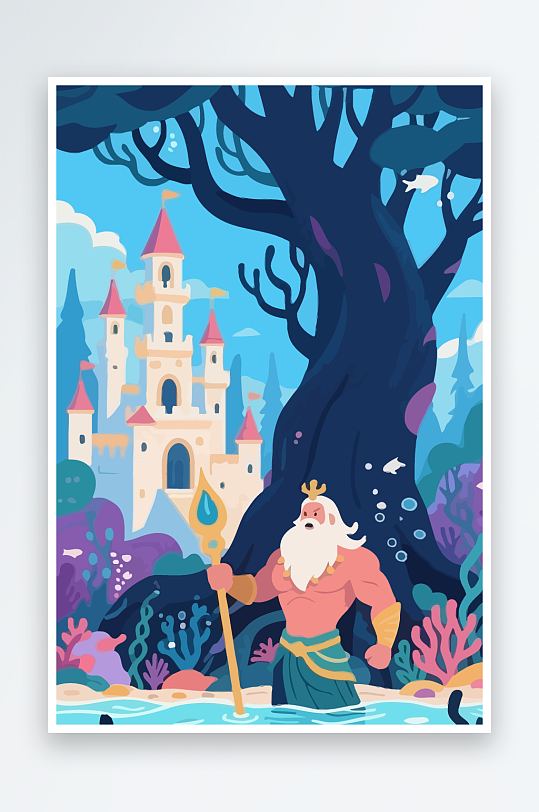 西方神话人物插画-众图网