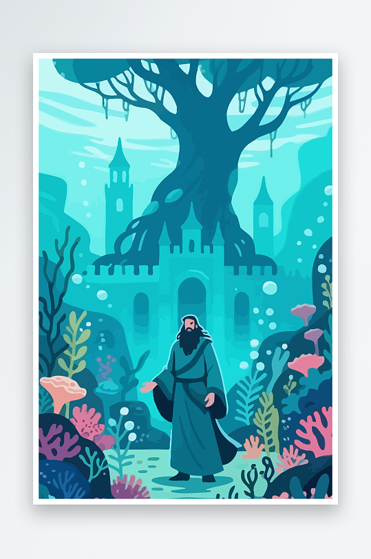 西方神话人物插画-众图网