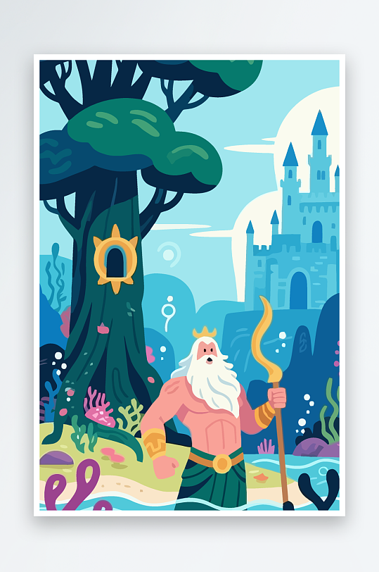 西方神话人物插画-众图网