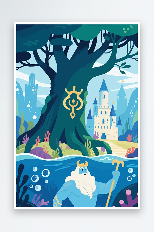 西方神话人物插画-众图网