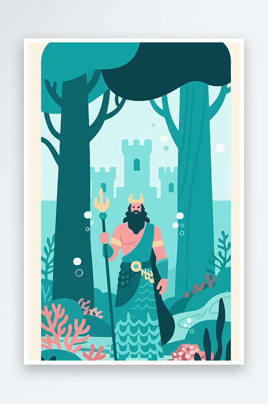 西方神话人物插画-众图网