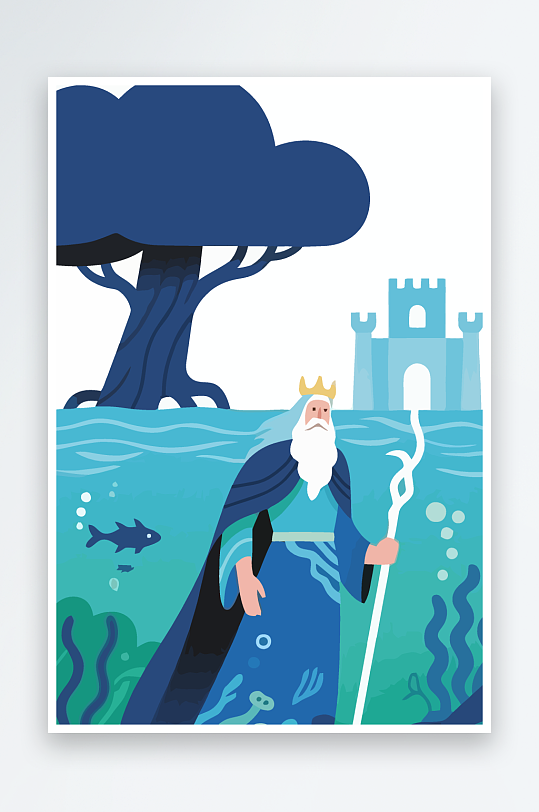 西方神话人物插画-众图网