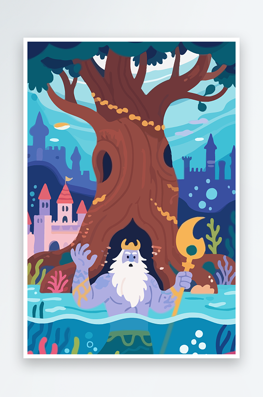 西方神话人物插画-众图网