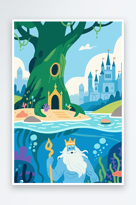 西方神话人物插画-众图网