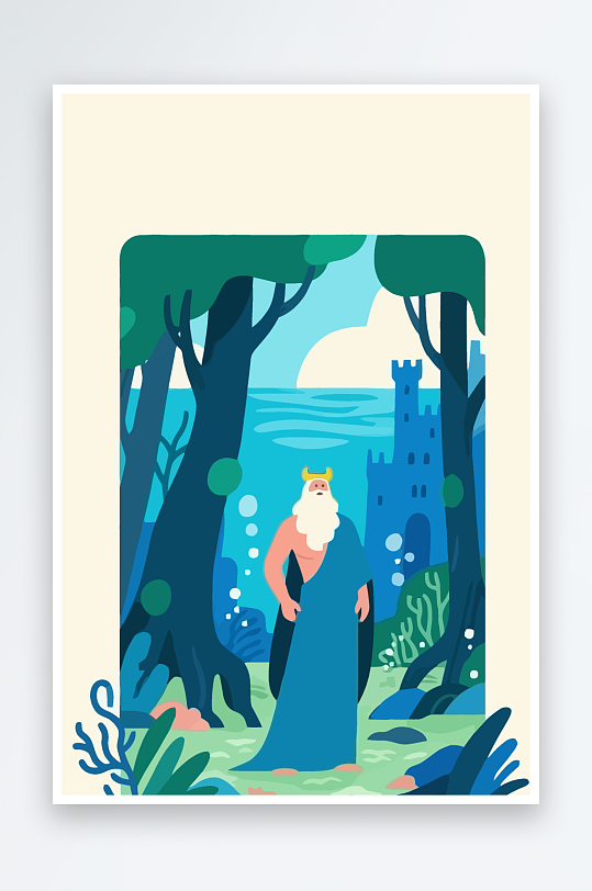 西方神话人物插画-众图网