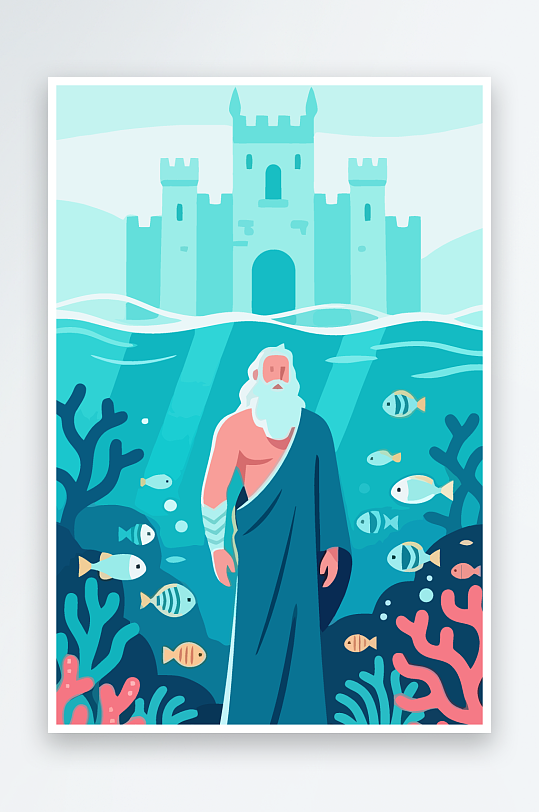 西方神话人物插画-众图网