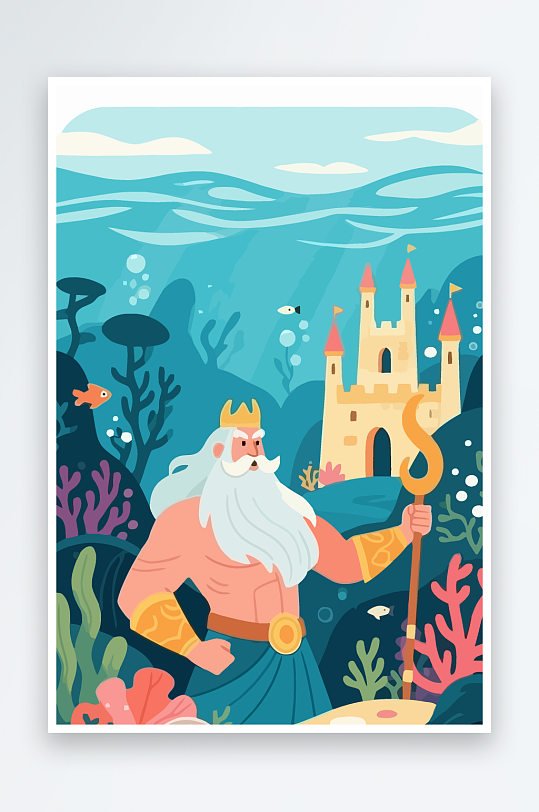 西方神话人物插画元素-众图网