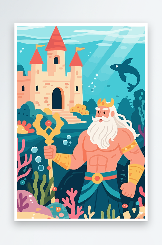 西方神话人物插画元素-众图网