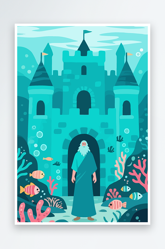 西方神话人物插画元素-众图网