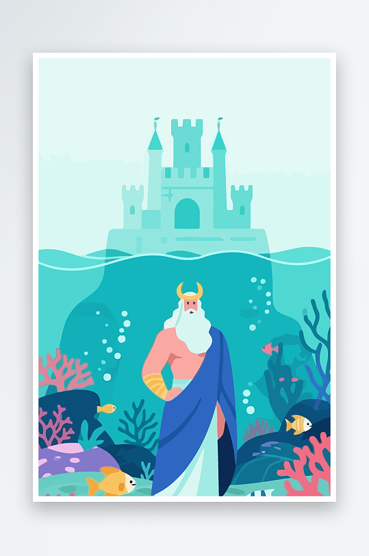 西方神话人物插画元素-众图网