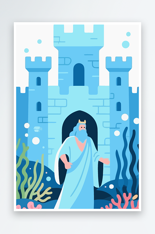 西方神话人物插画元素-众图网