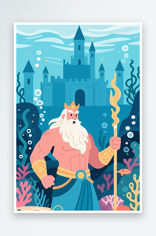 西方神话人物插画元素-众图网