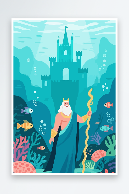 西方神话人物插画元素-众图网