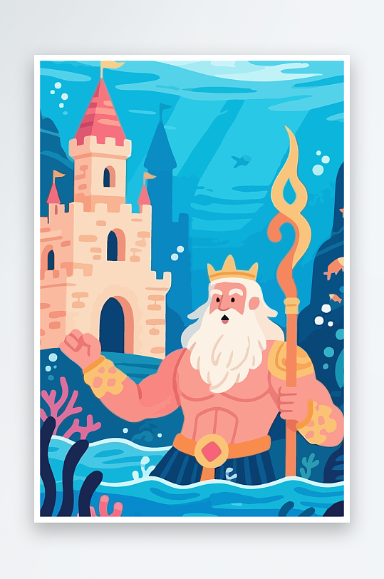 西方神话人物插画元素-众图网