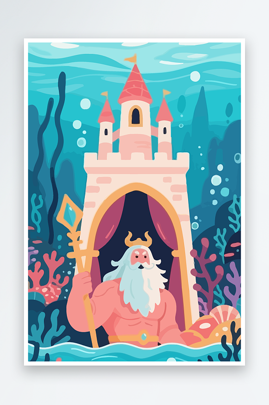 西方神话人物插画元素-众图网