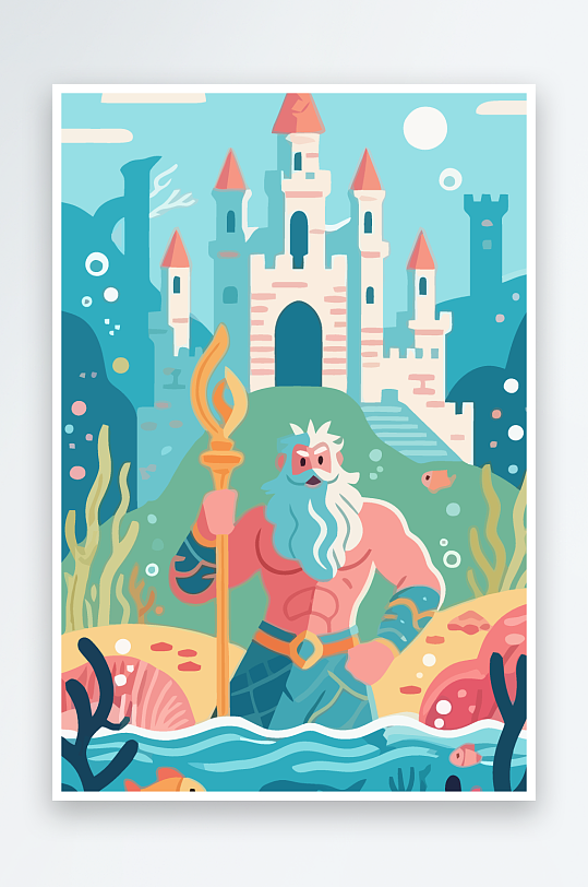 西方神话人物插画元素-众图网