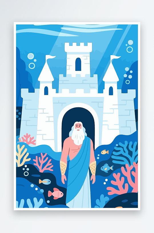 西方神话人物插画元素-众图网