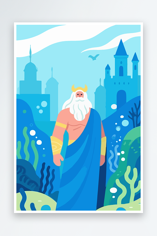 西方神话人物插画-众图网