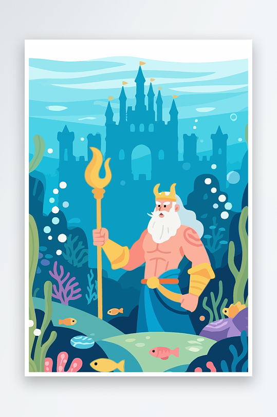 西方神话人物插画-众图网