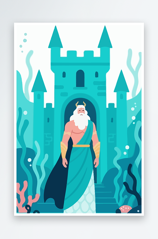 西方神话人物插画-众图网