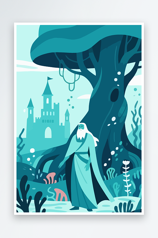 西方神话人物插画-众图网