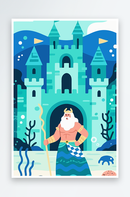 西方神话人物插画-众图网