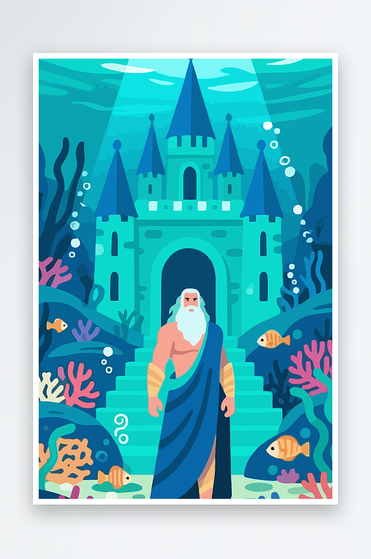 西方神话人物插画-众图网