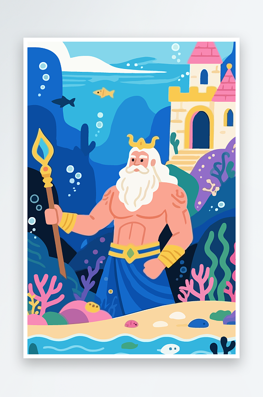 西方神话人物插画-众图网