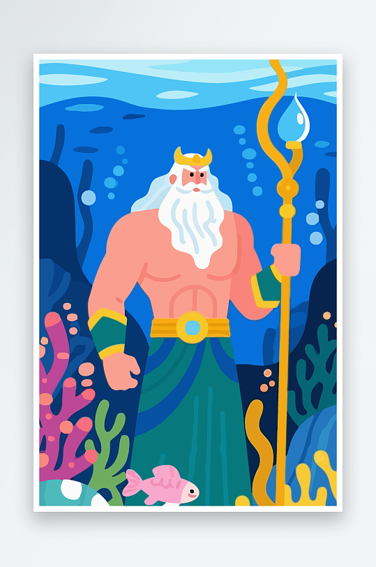 西方神话人物插画-众图网