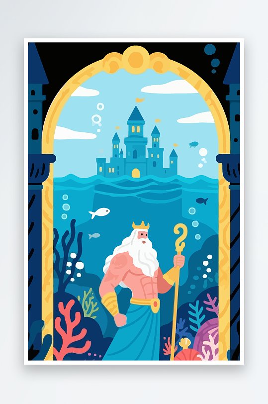 西方神话人物插画-众图网